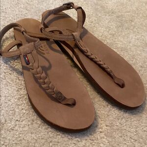 Rainbow Women's Tan Braided Sandals